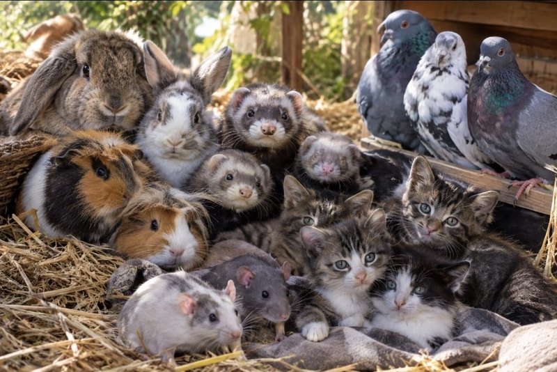 Kaninchen, Meerschweinchen, Frettchen, Ratten, Katzen und Tauben – unsere Kleintier-Patienten